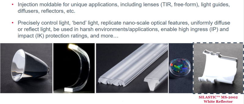 Moldable Silicone Optics for High Lumen LED Lighting Solutions