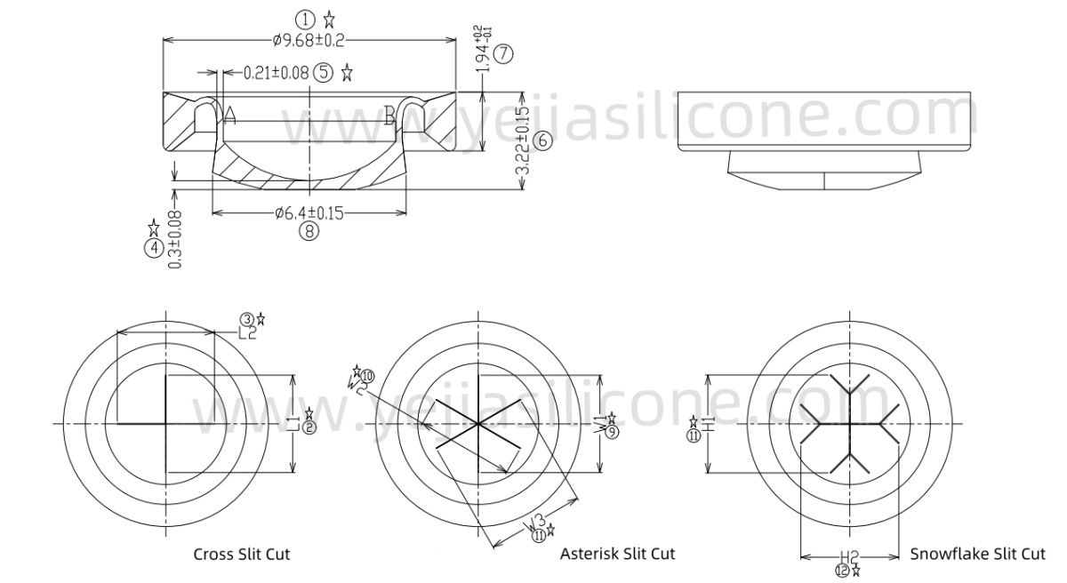 9.8mm Silicone Valves