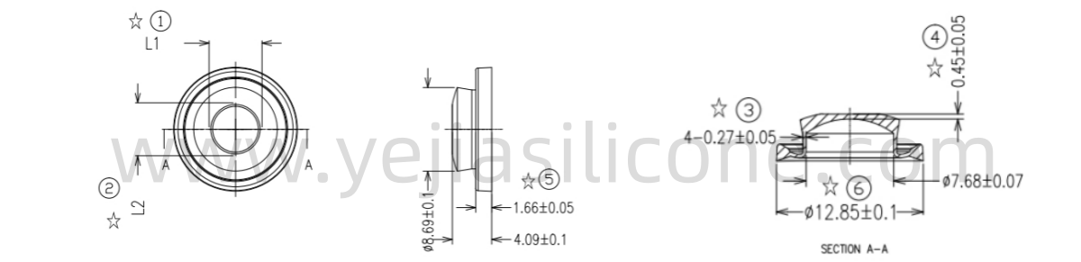 12.85mm Cross Slit Cut Silicone Valve